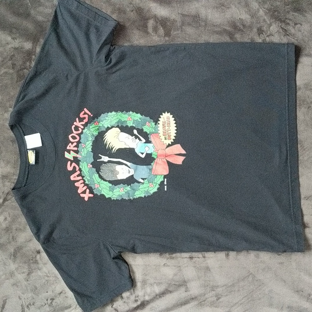 MTV Beavis and Butt-Head Xmas Rocks! Short-Sleeve Tee